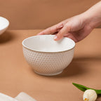 Regina White Textured Soup Bowl 600ml