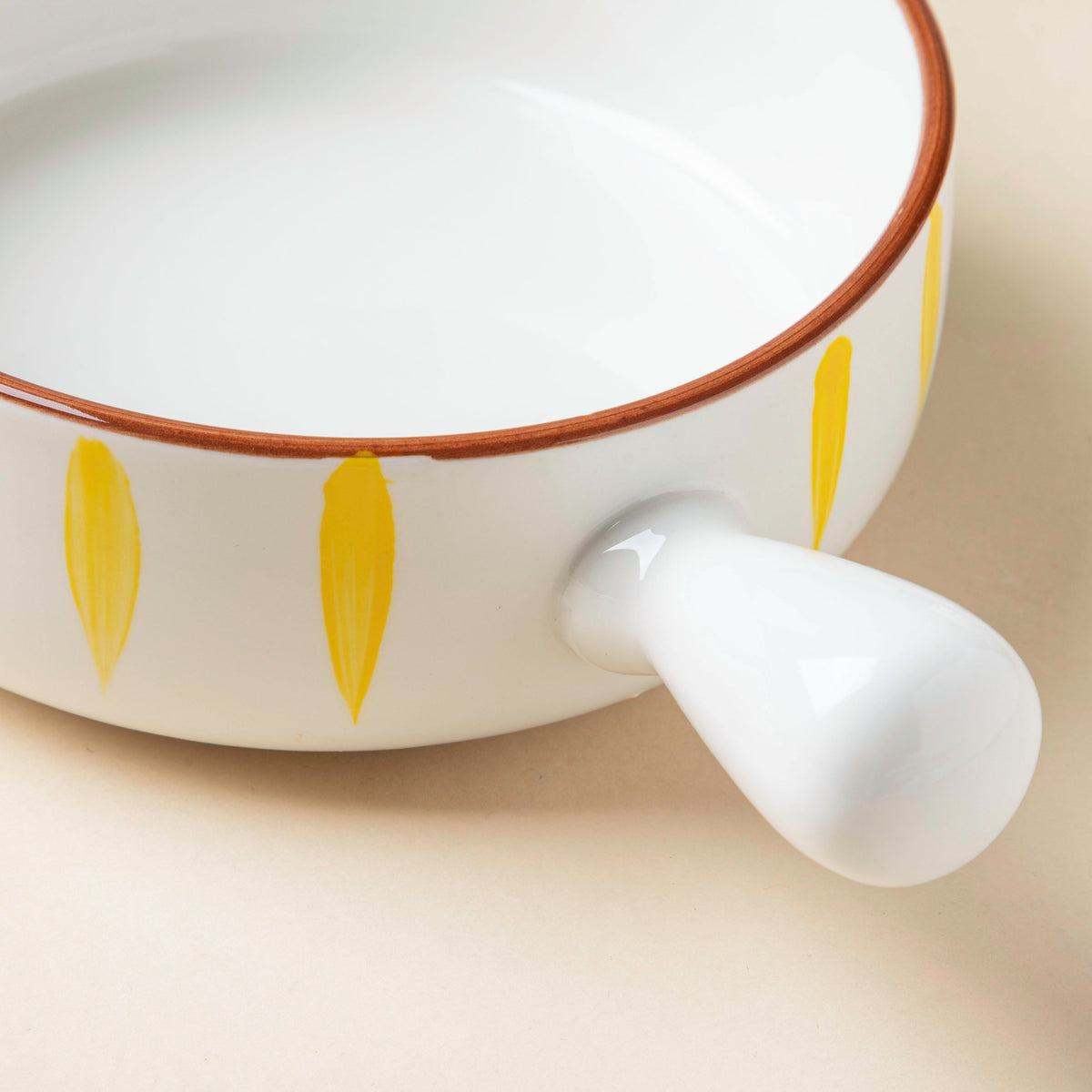 Teardrop Baking Bowl With Handle Yellow Nestasia