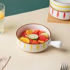 Teardrop Baking Bowl With Handle Yellow Nestasia