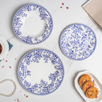 Riona Floral Snack Plate White And Blue 8 Inch Nestasia