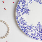 Riona Floral Dinner Plate Blue And White 10 Inch Nestasia