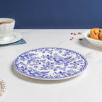 Riona Floral Snack Plate White And Blue 8 Inch Nestasia