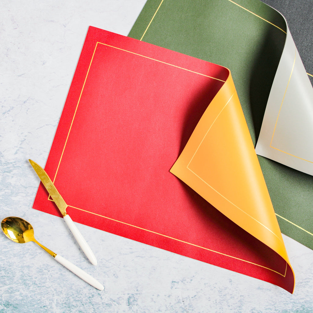 Leather Placemat Set of 2 Nestasia