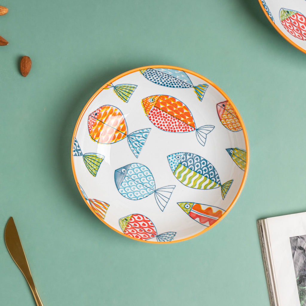 Ukiyo Ceramic Shallow Snack Plate Nestasia