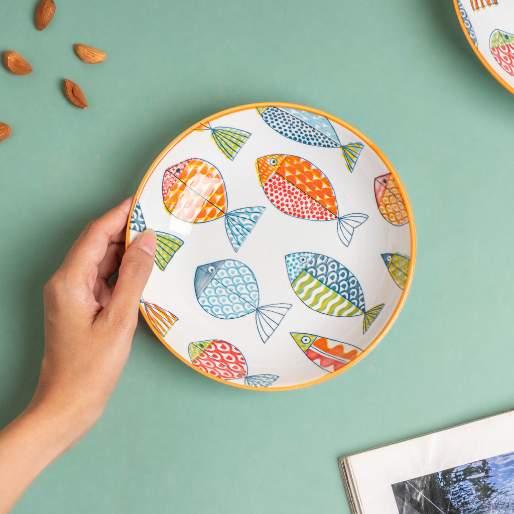 Ukiyo Ceramic Shallow Snack Plate Nestasia