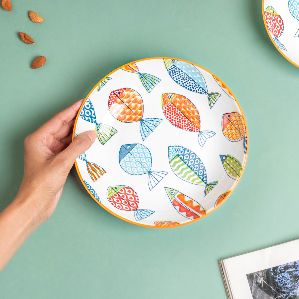 Ukiyo Ceramic Snack Plate 8 inch Nestasia