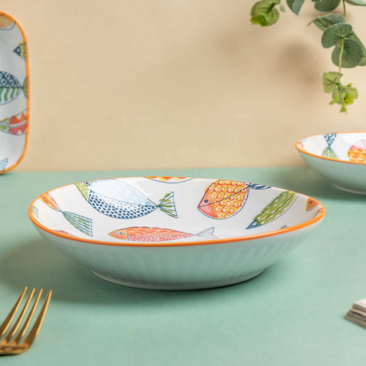 Ukiyo Ceramic Snack Plate 8 inch Nestasia