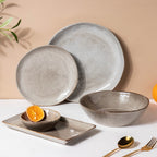 Rustic Handmade Dinner Plate Grey 11 Inch Nestasia