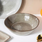 Rustic Handmade Large Serving Bowl Grey 800 ml Nestasia