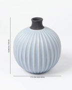 Curved Ceramic Vase for Minimalist Room Decor