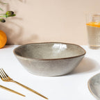 Rustic Handmade Large Serving Bowl Grey 800 ml Nestasia