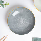 Willow Dark Grey Ceramic Pasta Plate 8 inch Nestasia