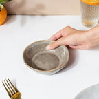 Rustic Handmade Snack Bowl Grey 150 ml Nestasia