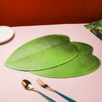 Green Leaf Placemat Set of 2 Nestasia