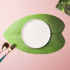 Green Leaf Placemat Set of 2 Nestasia