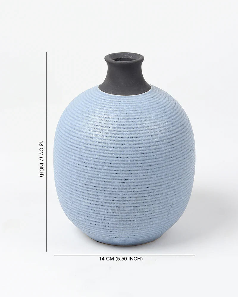 Pot Shape Ceramic Vase for Aesthetic Room Decor