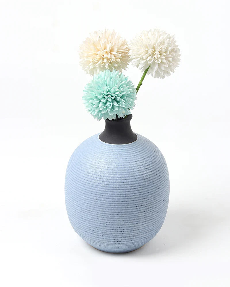 Pot Shape Ceramic Vase for Aesthetic Room Decor