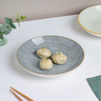 Willow Dark Grey Ceramic Pasta Plate 8 inch Nestasia