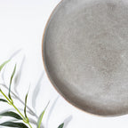 Rustic Handmade Ceramic Snack Plate Grey 8 Inch Nestasia