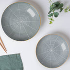 Willow Dark Grey 22 Piece Pasta Set For 6 Nestasia