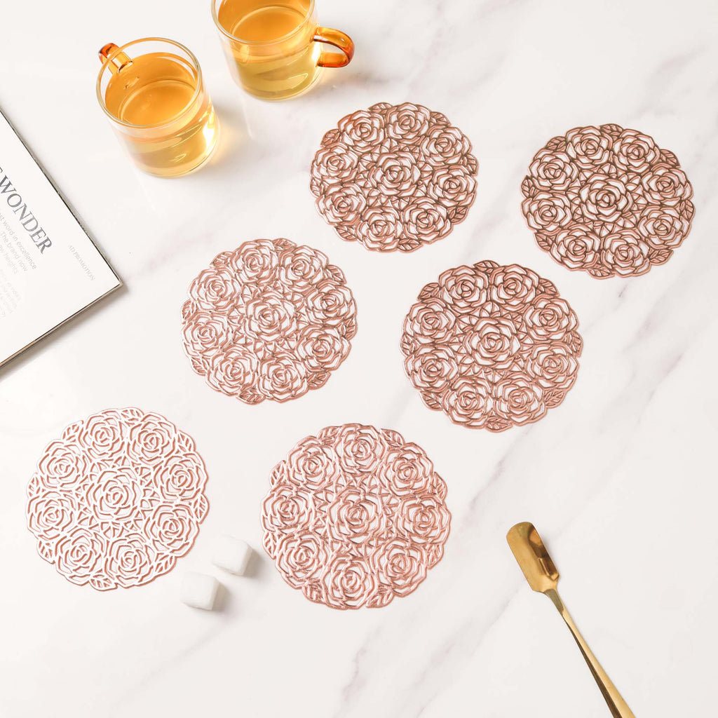 Rose Coaster Set of 6 Nestasia