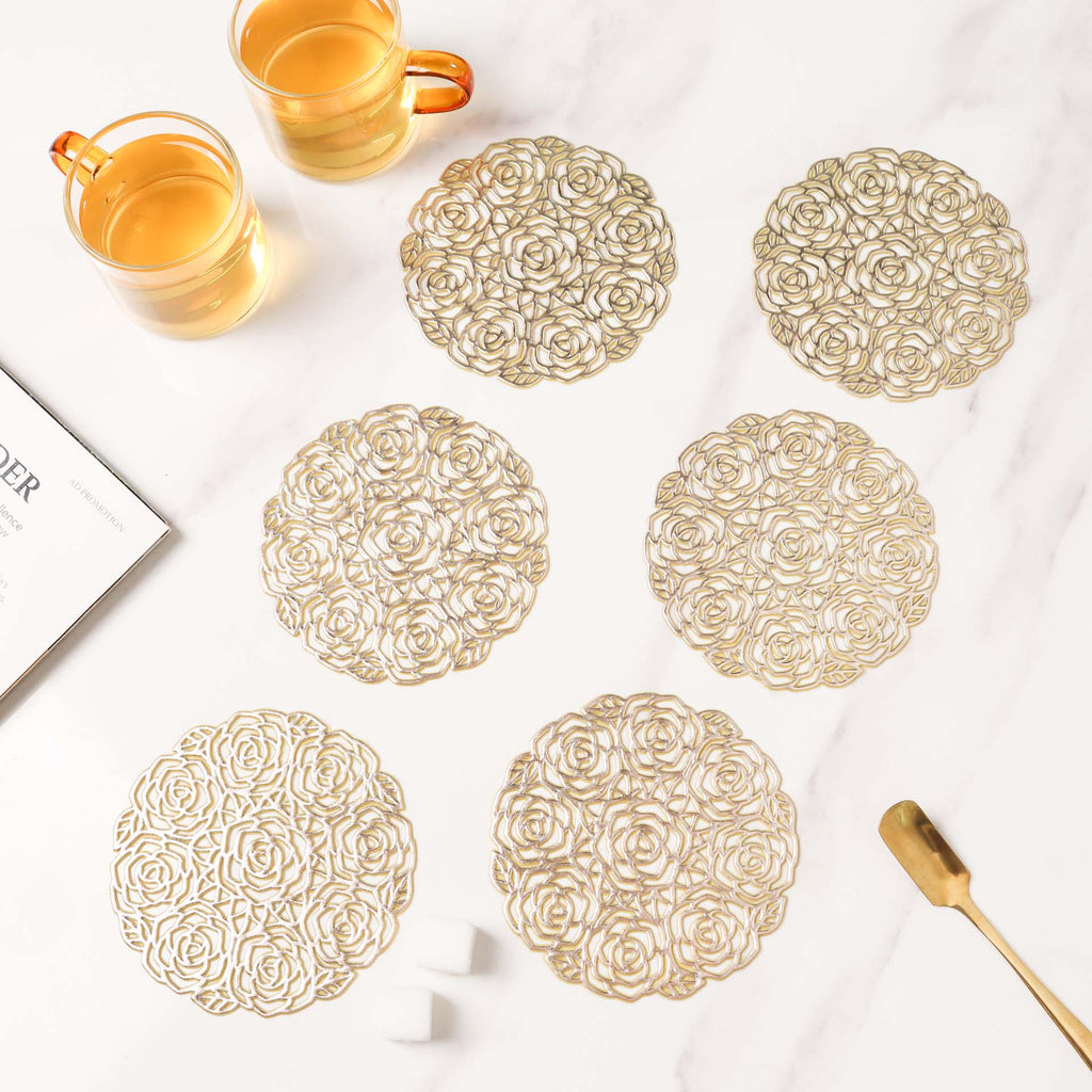 Rose Coaster Set of 6 Nestasia