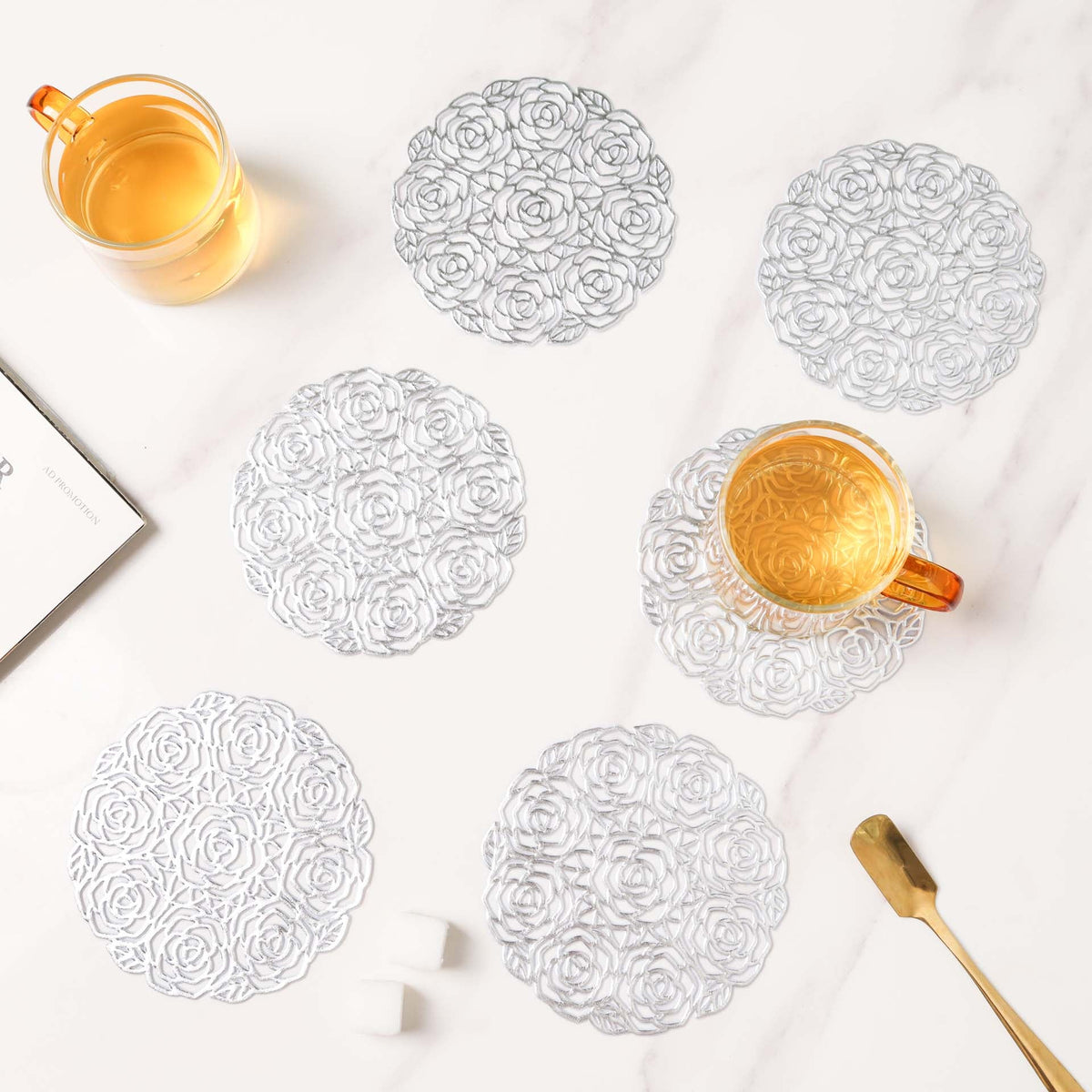 Rose Coaster Set of 6 Nestasia