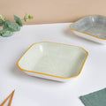Willow Light Grey Square Ceramic Snack Plate Nestasia