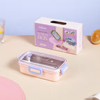 Stainless Steel Lunch Box For Office Small Pink 530ml Nestasia