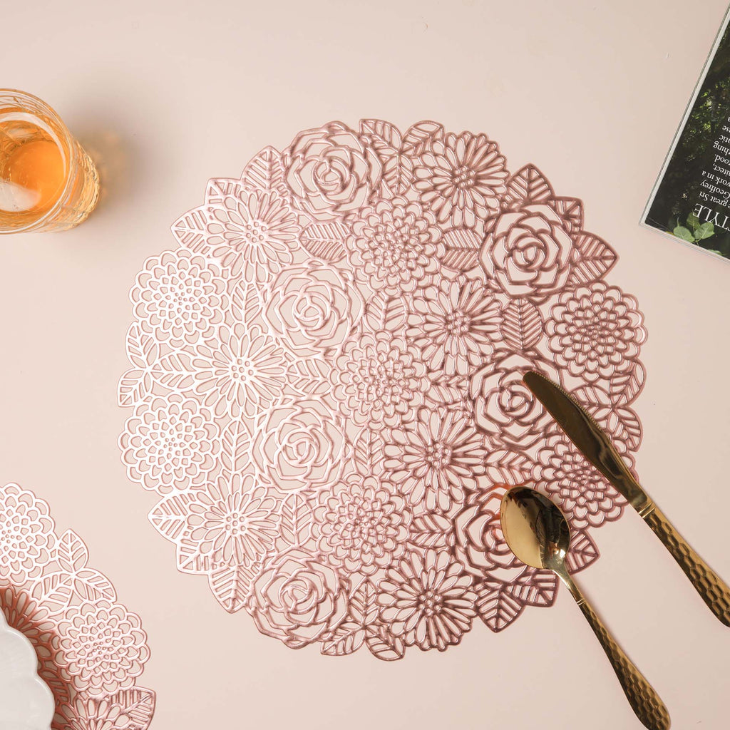 Rose Design Table Mat Set of 2 Nestasia