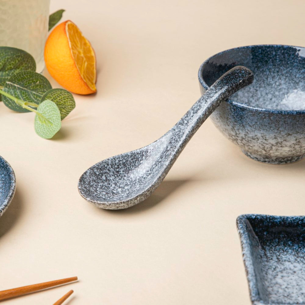 Pebble Glazed Ceramic Soup Spoon Nestasia