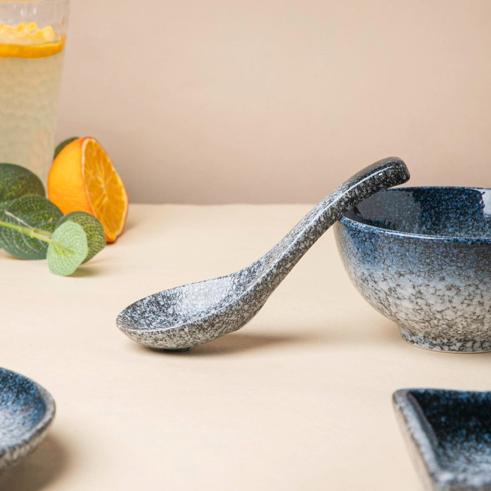 Pebble Glazed Ceramic Soup Spoon Nestasia