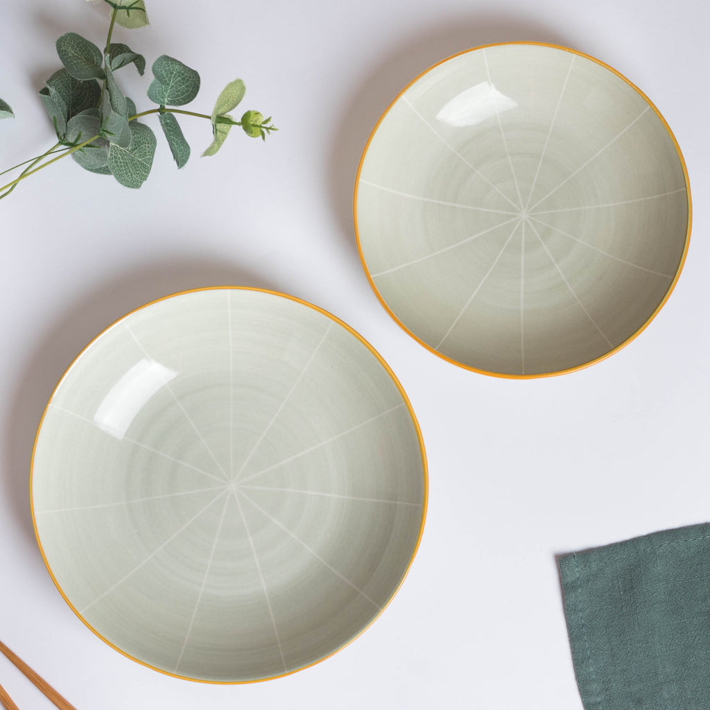 Willow Light Grey Snack Plate 8 inch Nestasia
