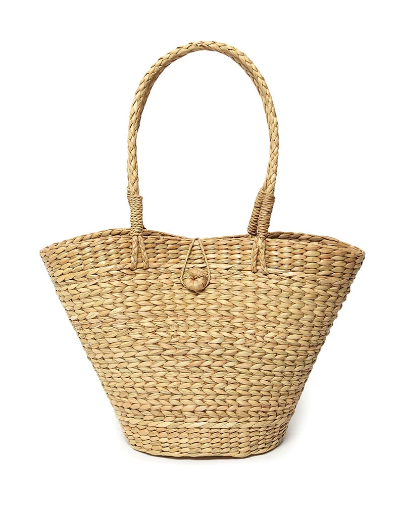 Seagrass Handwoven Marketing Basket & Shoulder Tote