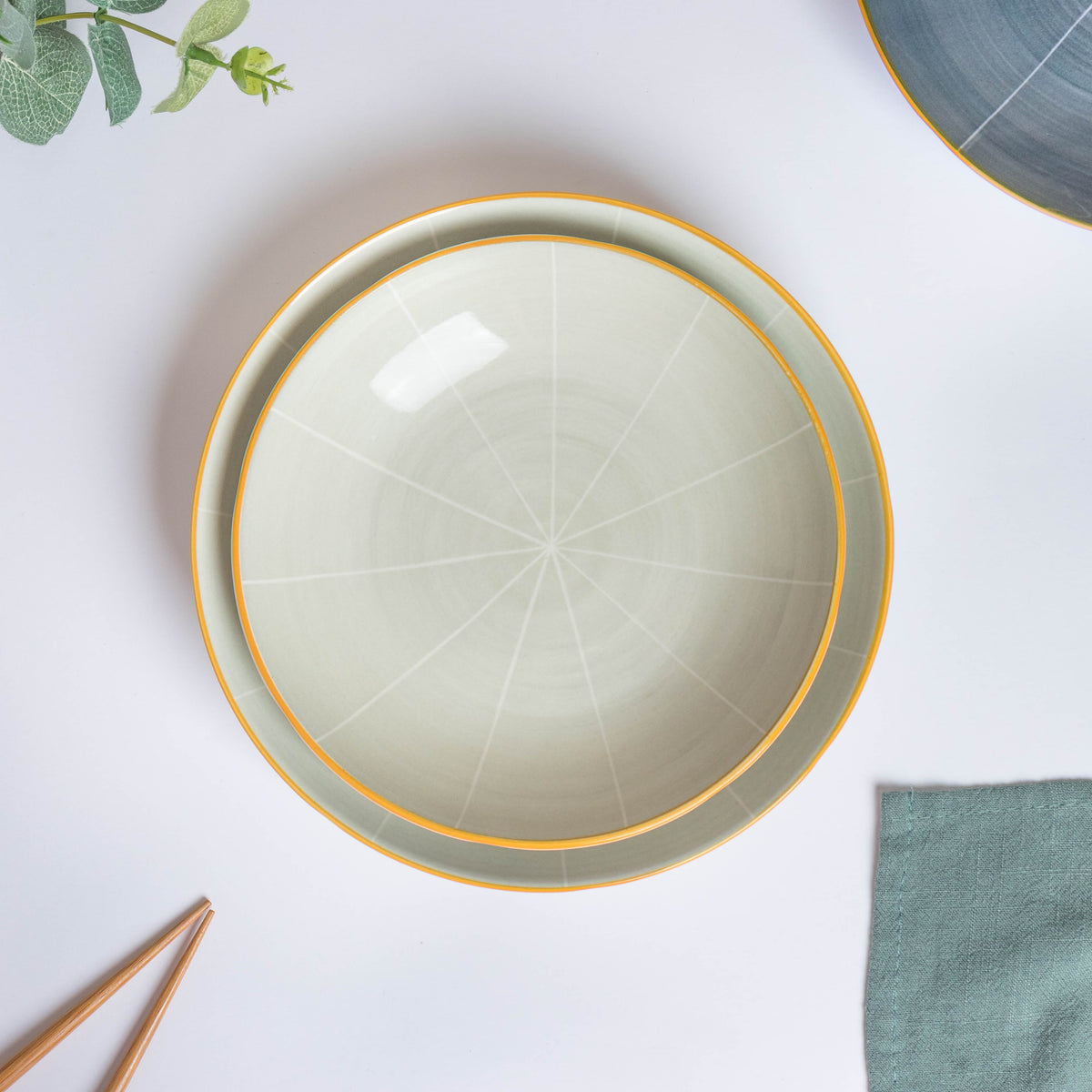 Willow Light Grey Snack Plate 8 inch Nestasia