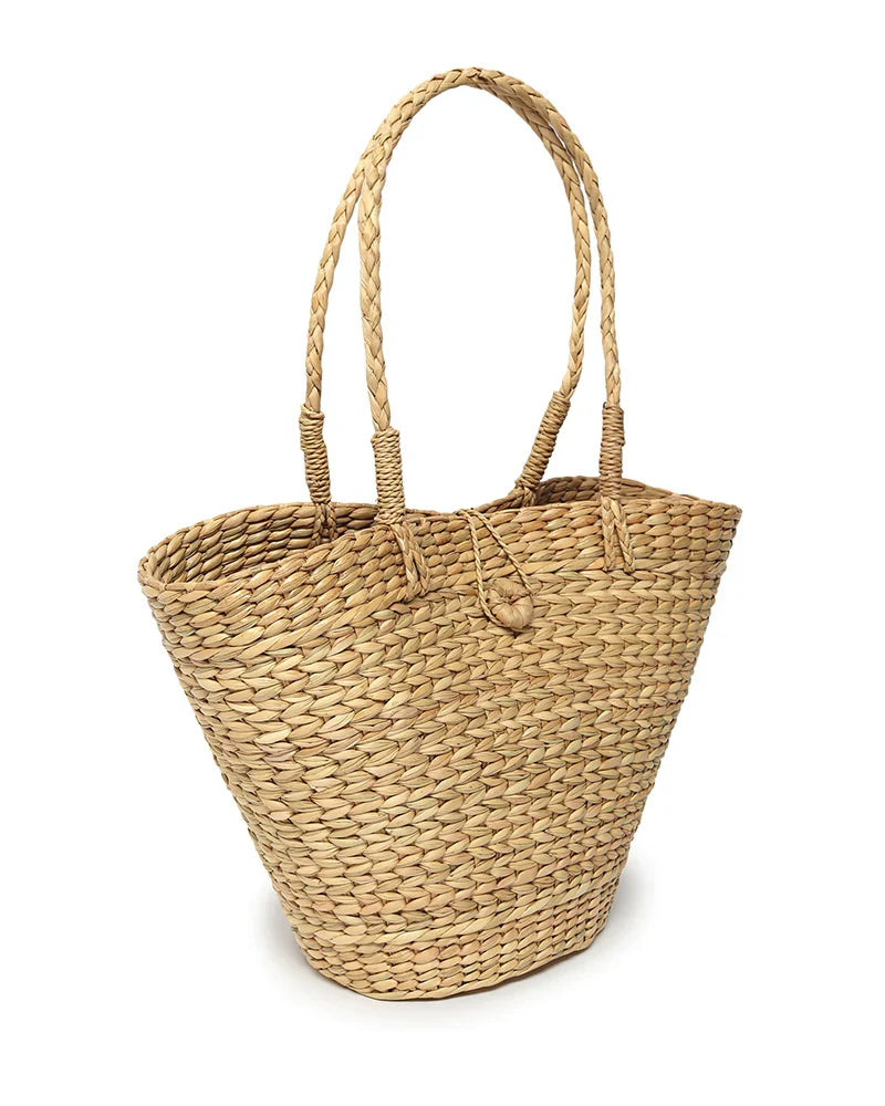 Seagrass Handwoven Marketing Basket & Shoulder Tote