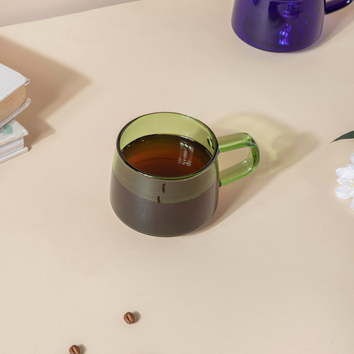 Borosilicate Glass Cup Green Nestasia