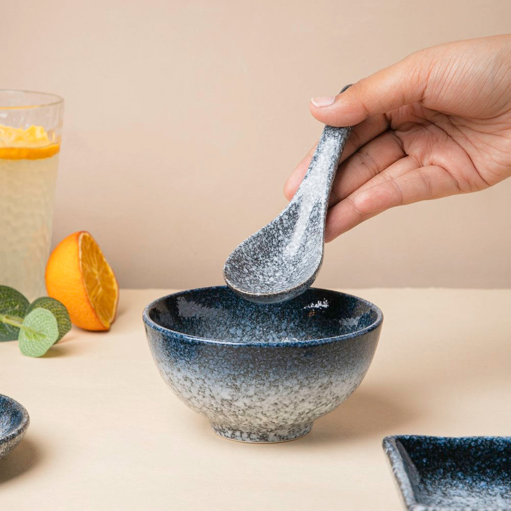Pebble Glazed Ceramic Soup Spoon Nestasia