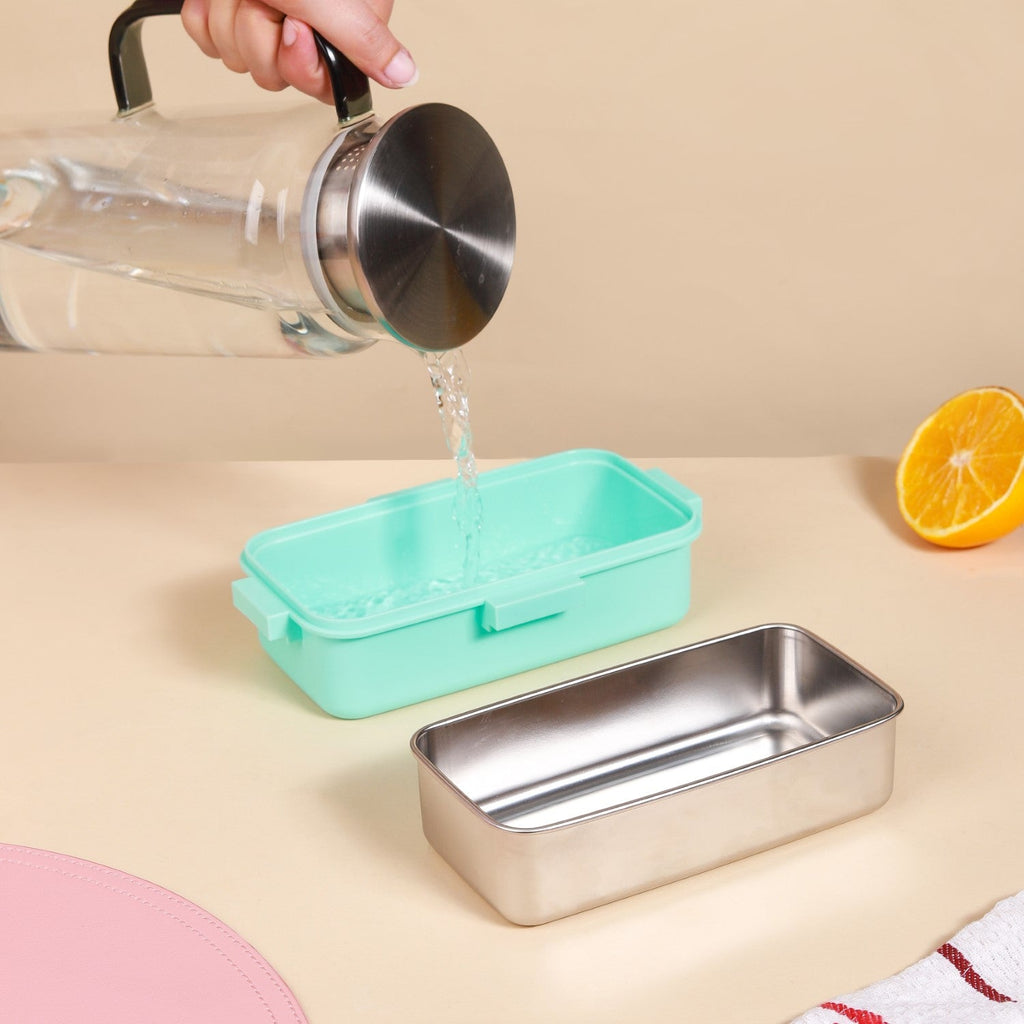 Stainless Steel Lunch Box Small Mint 530ml Nestasia