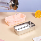 Stainless Steel Lunch Box For Office Small Pink 530ml Nestasia