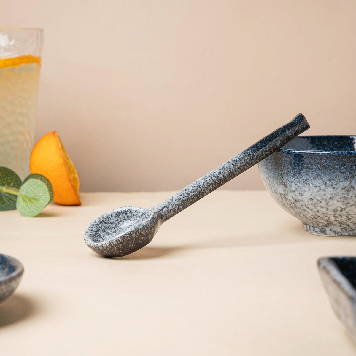 Pebble Glazed Ceramic Spoon Nestasia