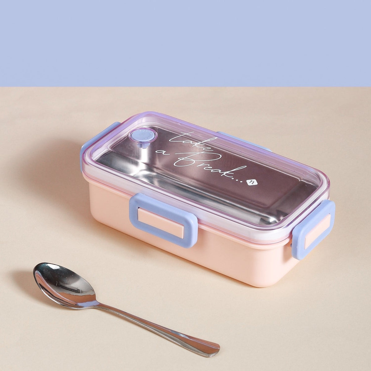 Stainless Steel Lunch Box For Office Small Pink 530ml Nestasia
