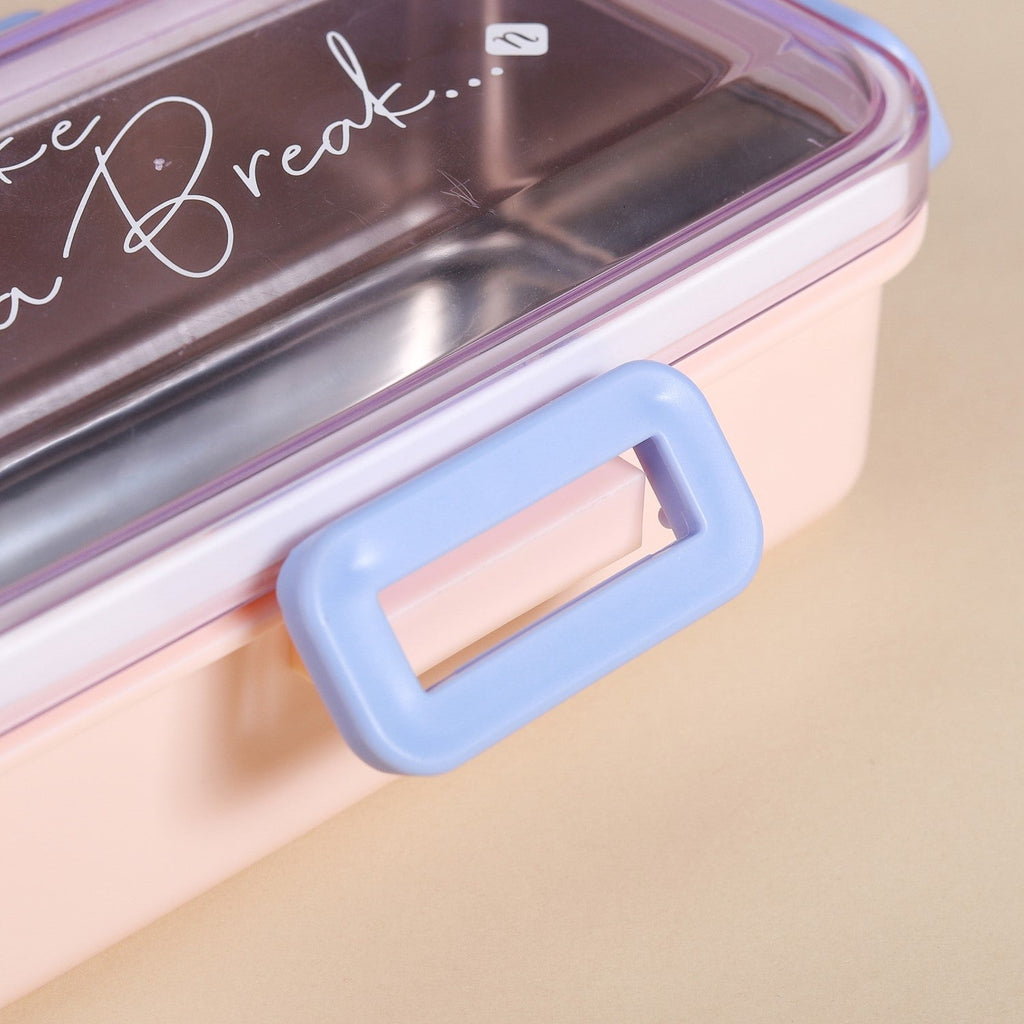 Stainless Steel Lunch Box For Office Small Pink 530ml Nestasia