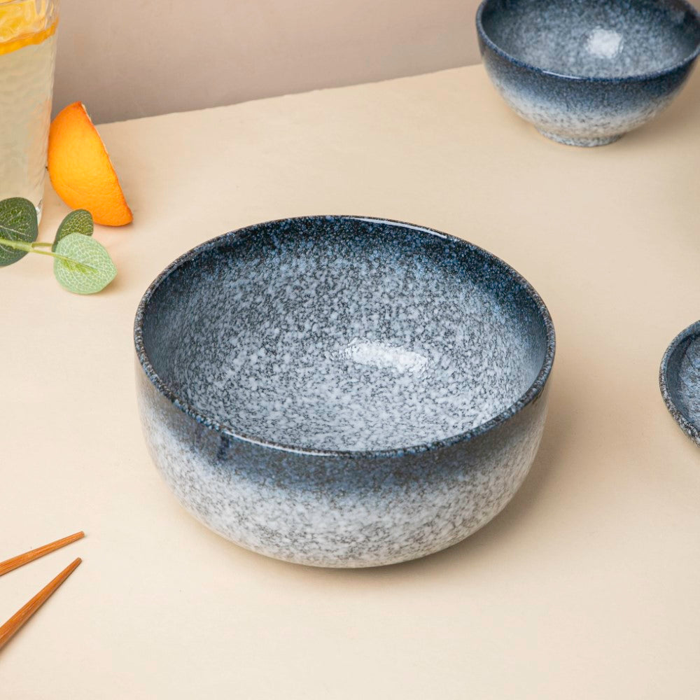 Pebble Glazed Curry Bowl Blue Grey 500 ml Nestasia