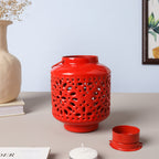 Metal Lantern Red Nestasia