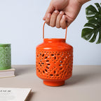 Metal Lantern Orange Nestasia