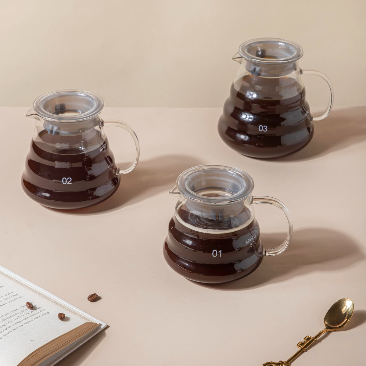 Glass Coffee Server With Lid Large Nestasia