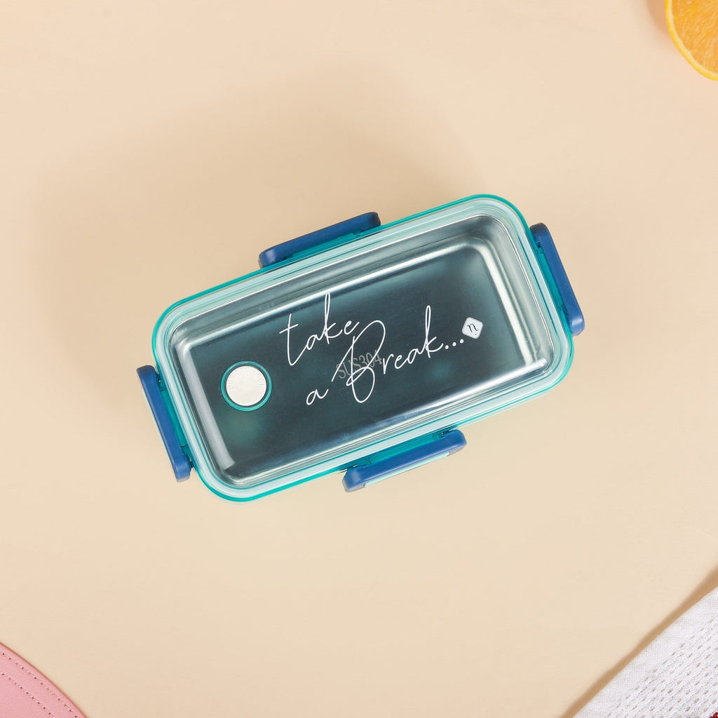 Stainless Steel Lunch Box Small Mint 530ml Nestasia