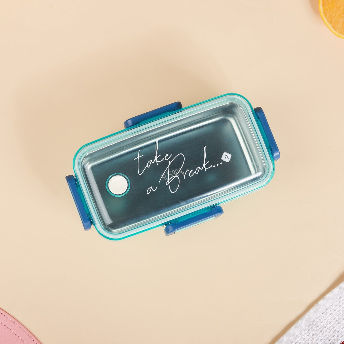 Stainless Steel Lunch Box Small Mint 530ml Nestasia