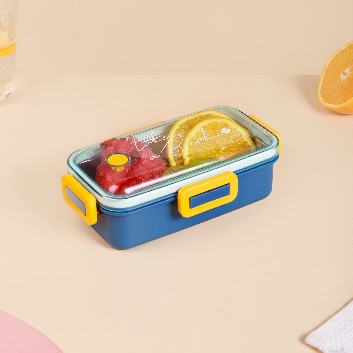 Stainless Steel Tiffin Box Small Blue 530ml Nestasia